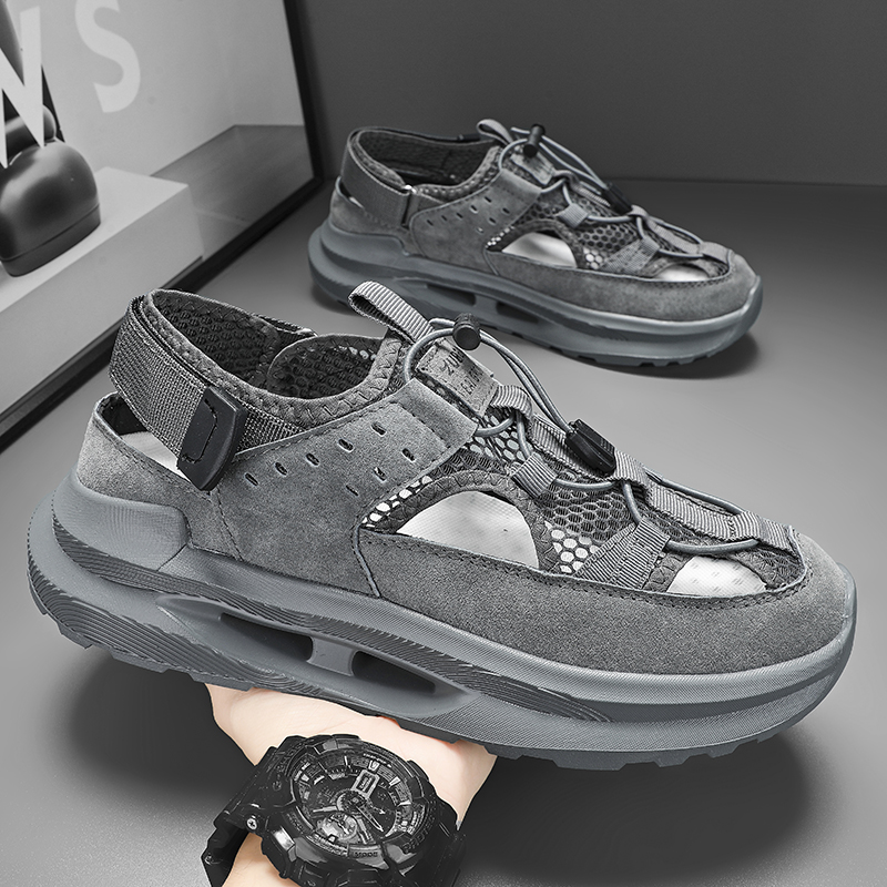 Outdoor Sport Outfit - صنادل رياضية جلدية للرجال ، أحذية