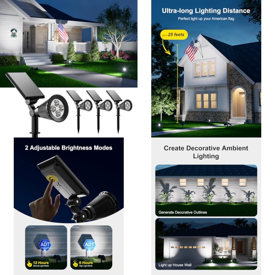 Outdoor Spotlight - أضواء شمسية خارجية مقاومة للماء للأشجار