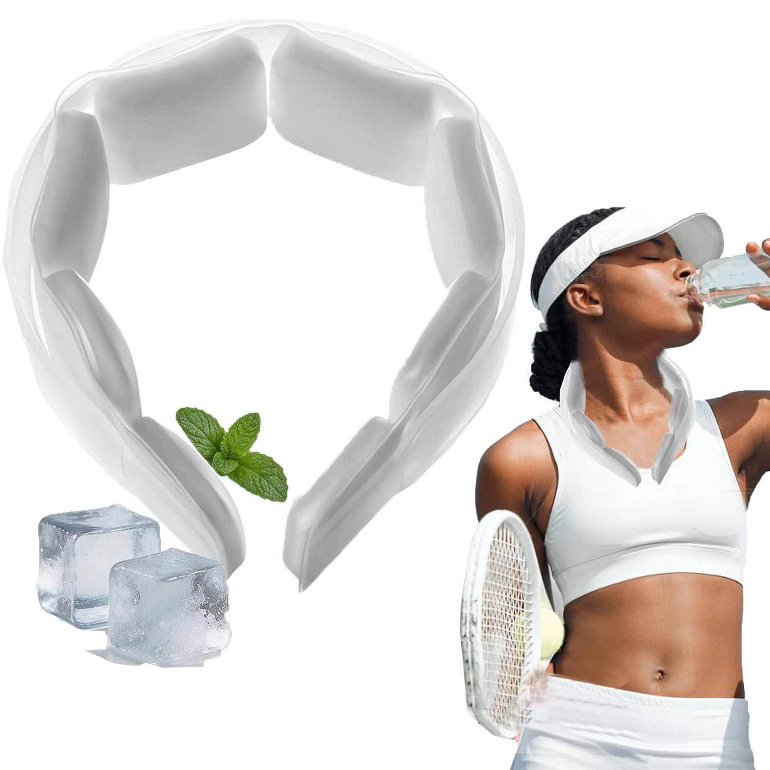 Outdoor Sport Hose - حلقة تبريد للرقبة قابلة لإعادة الاستخدام