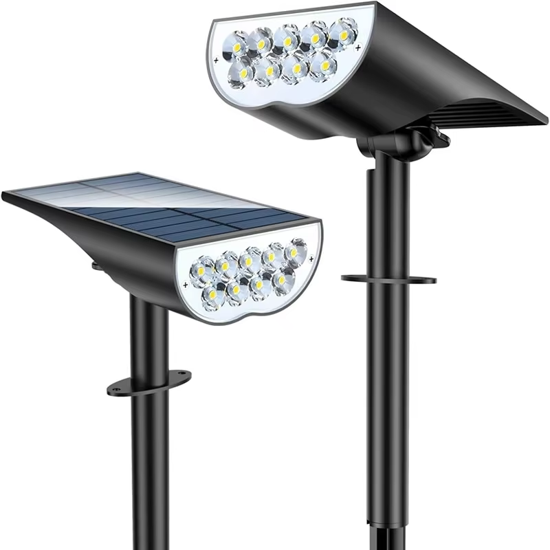 Outdoor Spotlight - 9 أضواء LED للحديقة بالطاقة الشمسية