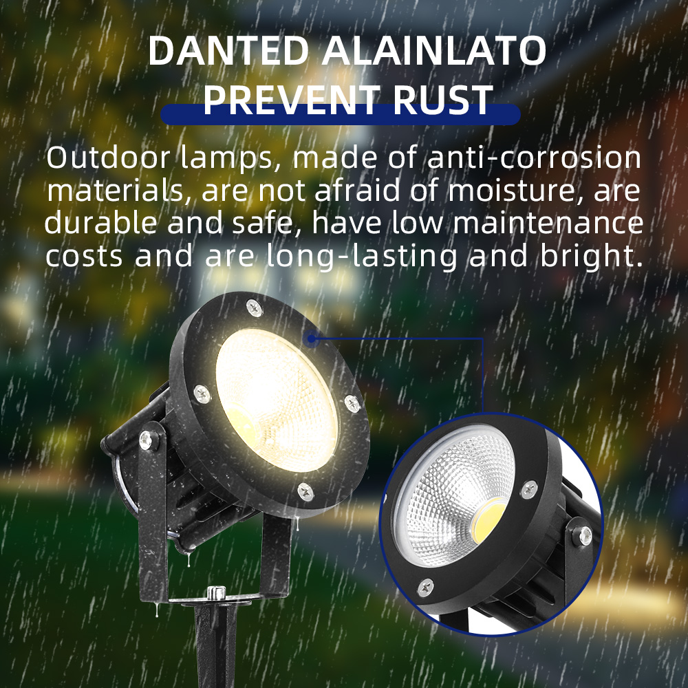 مصباح حديقة LED GU10، إضاءة خا - مراجعة Outdoor Spotlight وسعره