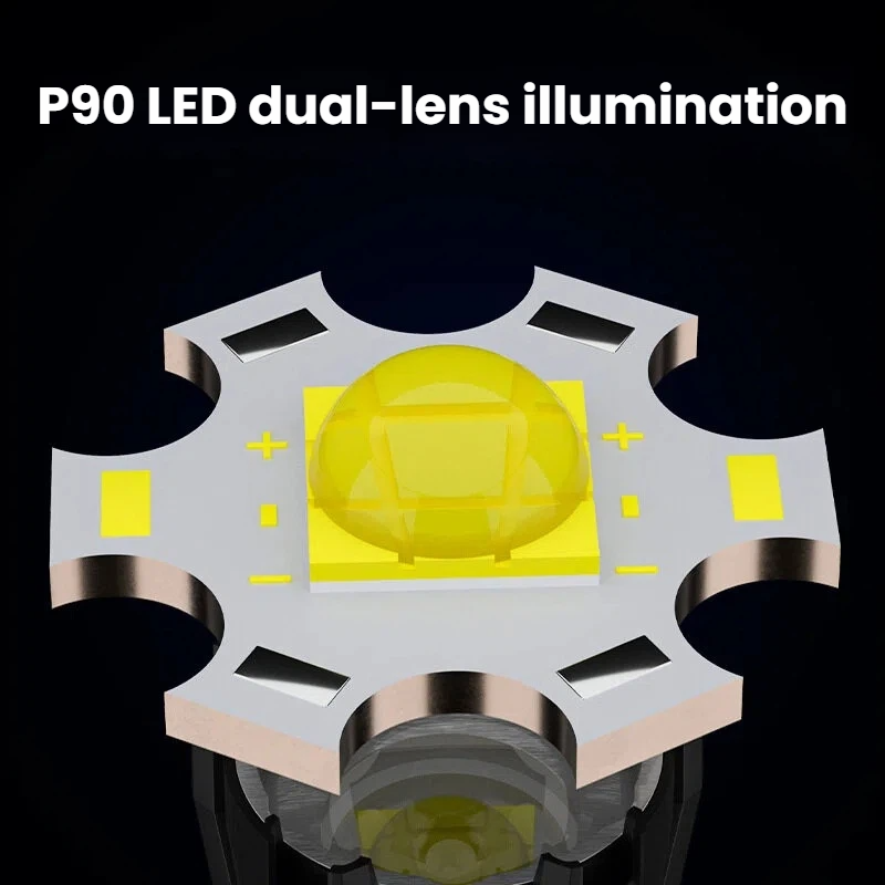 مصباح يدوي LED عالي القدرة P90 - مراجعة Outdoor Spotlight وسعره